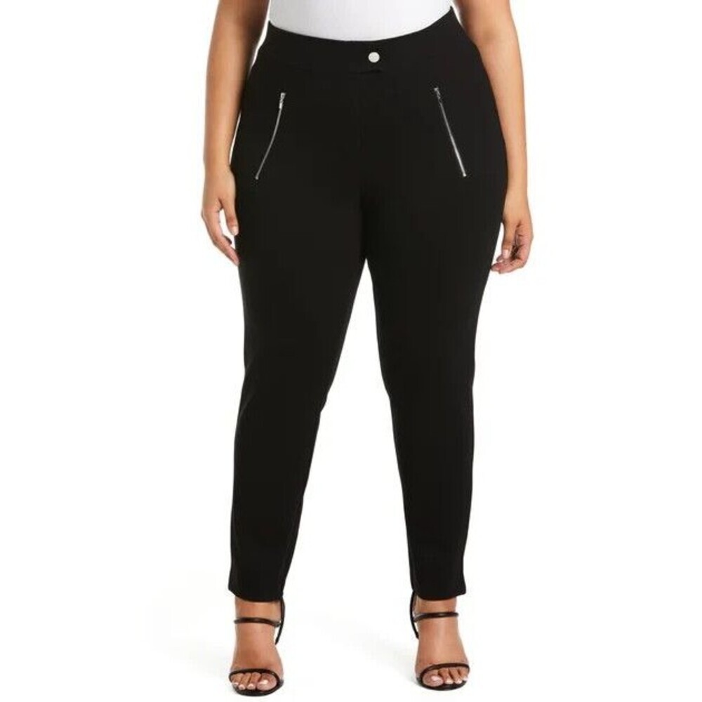 Rafaella women's Plus Size Slimming Pull-On Ankle Pant with Zipper Detail 20W